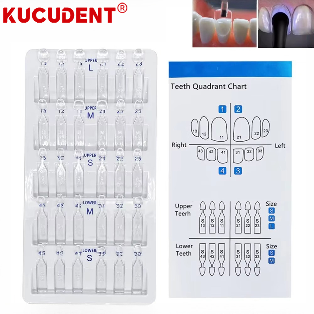 Teeth Whitening Moulds - 30 buah/set, Kit Cetakan Veneer Gigi