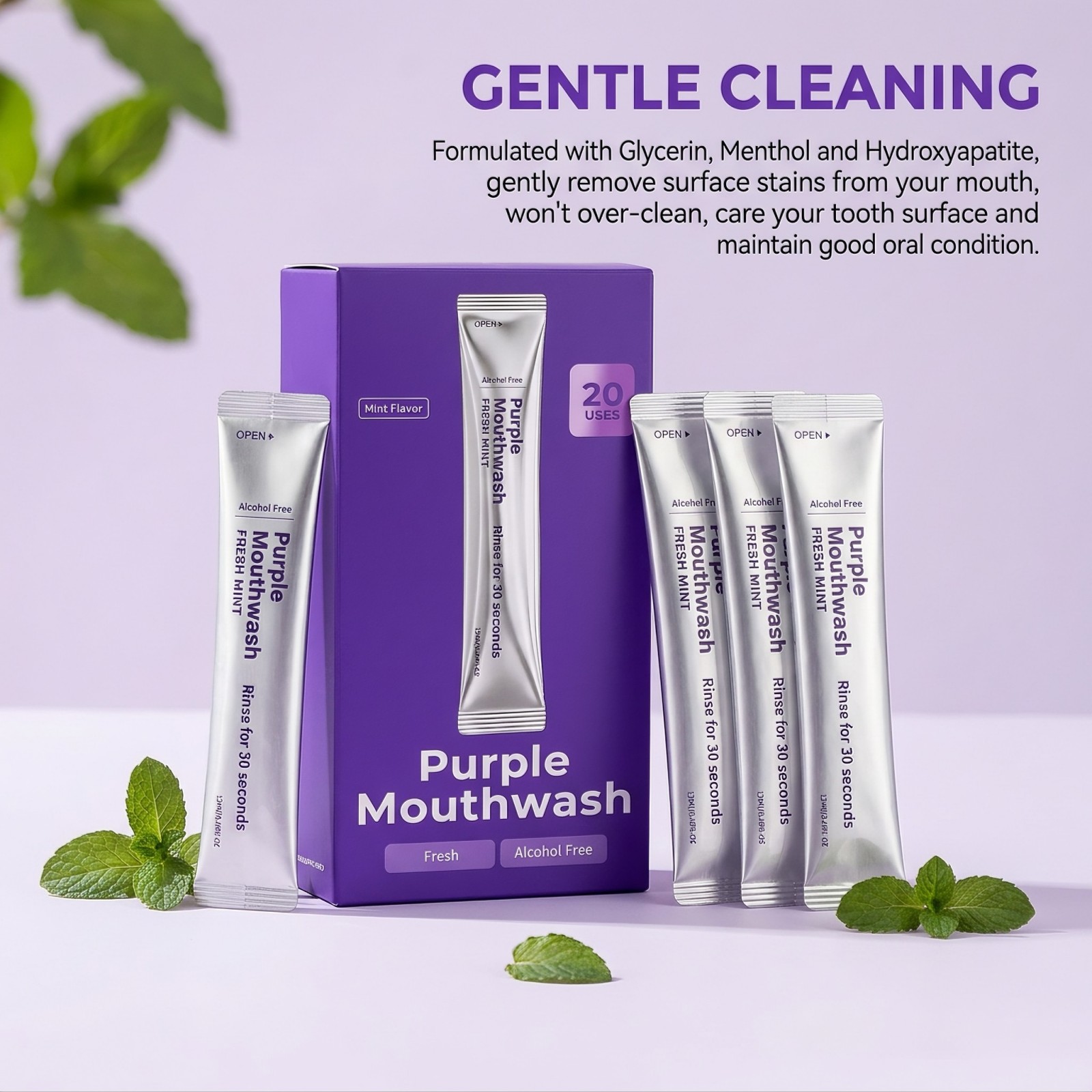 Obat Kumur Purple Mint, Nafas  - Teeth Whitening Mouthwash ulasan dan harga